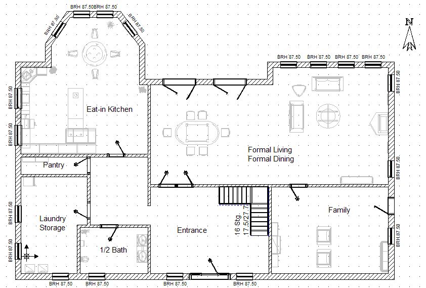 Architectural floor plan drawing